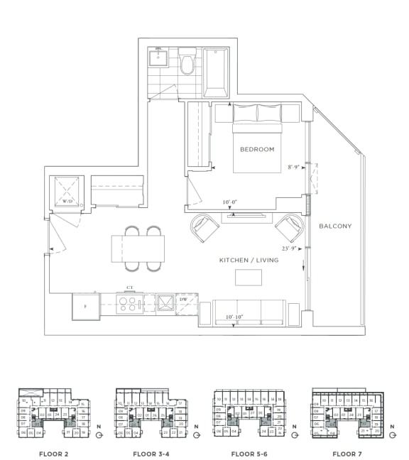 Studio, 1, 2, and 3Bedroom Apartments Downtown Toronto